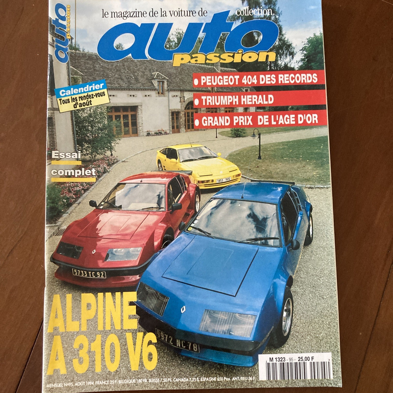 Auto Passion Review No. 95 1994 Alpine A310 V6 Triumph Herald Peugeot 404 Etc