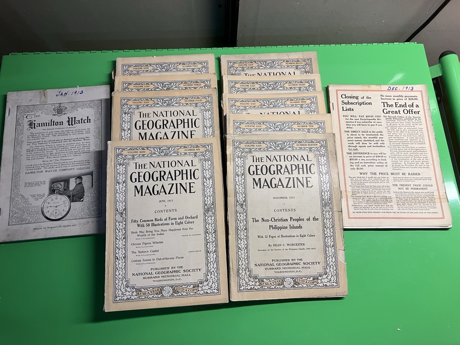 🍄 National Geographic Magazine 1912-1931 Vintage Print Ads; YOU PICK Issues