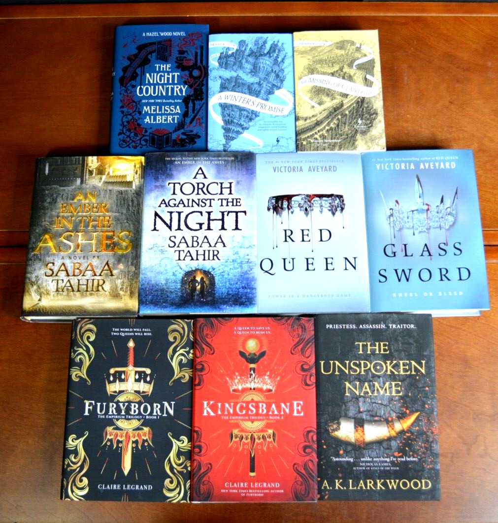 Lot 10 Bestselling TikTok Book Tok Books NYT Best Seller Furyborn Glass Sword L1