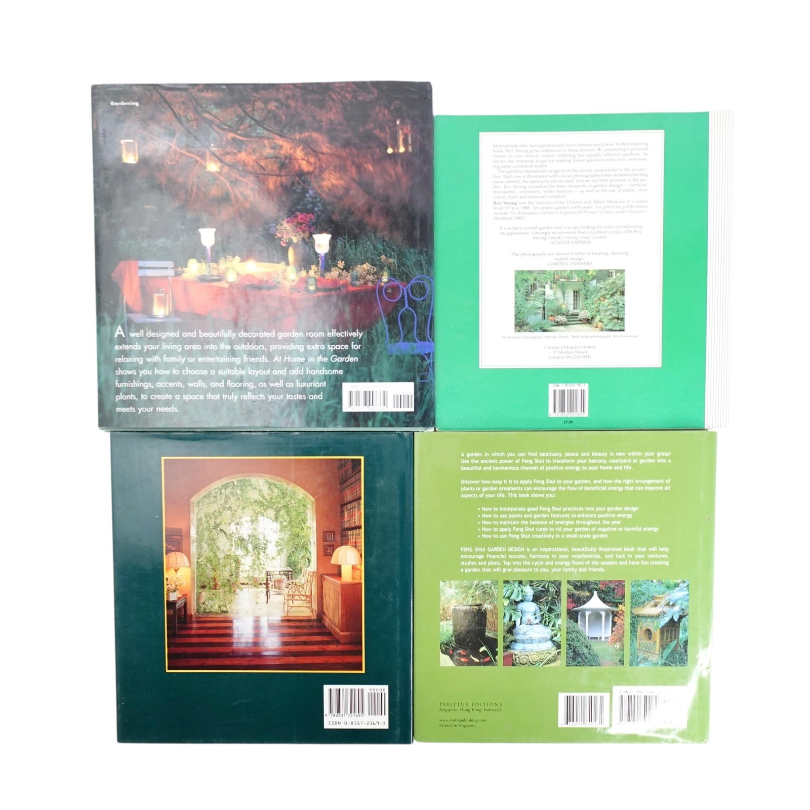 Lot of 4 Garden Design Books Small Gardens Decorating with Plants Feng Shui
