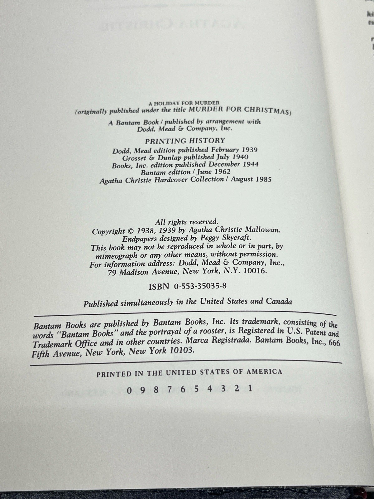 A Holiday for Murder By Agatha Christie – Leatherette Mystery Book Collection