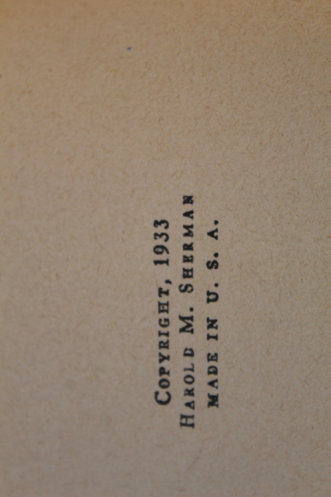 Tahara – Boy Mystic of India by Harold Sherman – Hardcover 1933