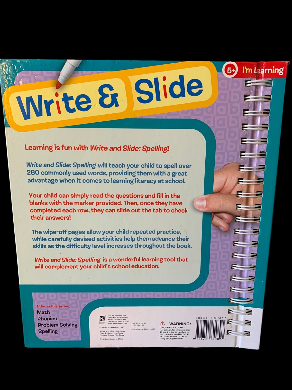 Write & Slide Spelling Activity Pull Tab Book by Hinkler Books