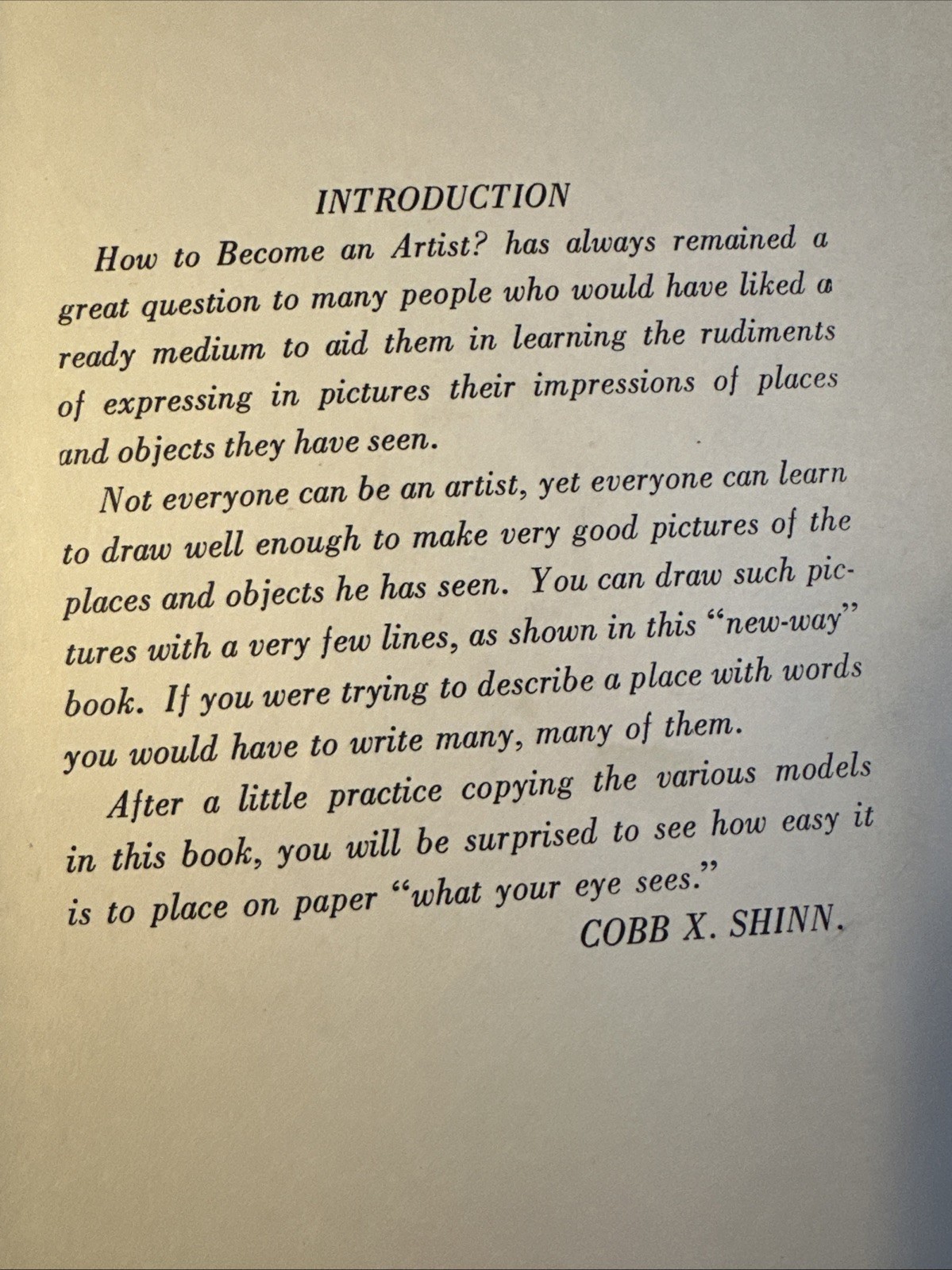 VTG HC Drawing the Easy Way by Cobb X. Shinn, 1927 Third Printing