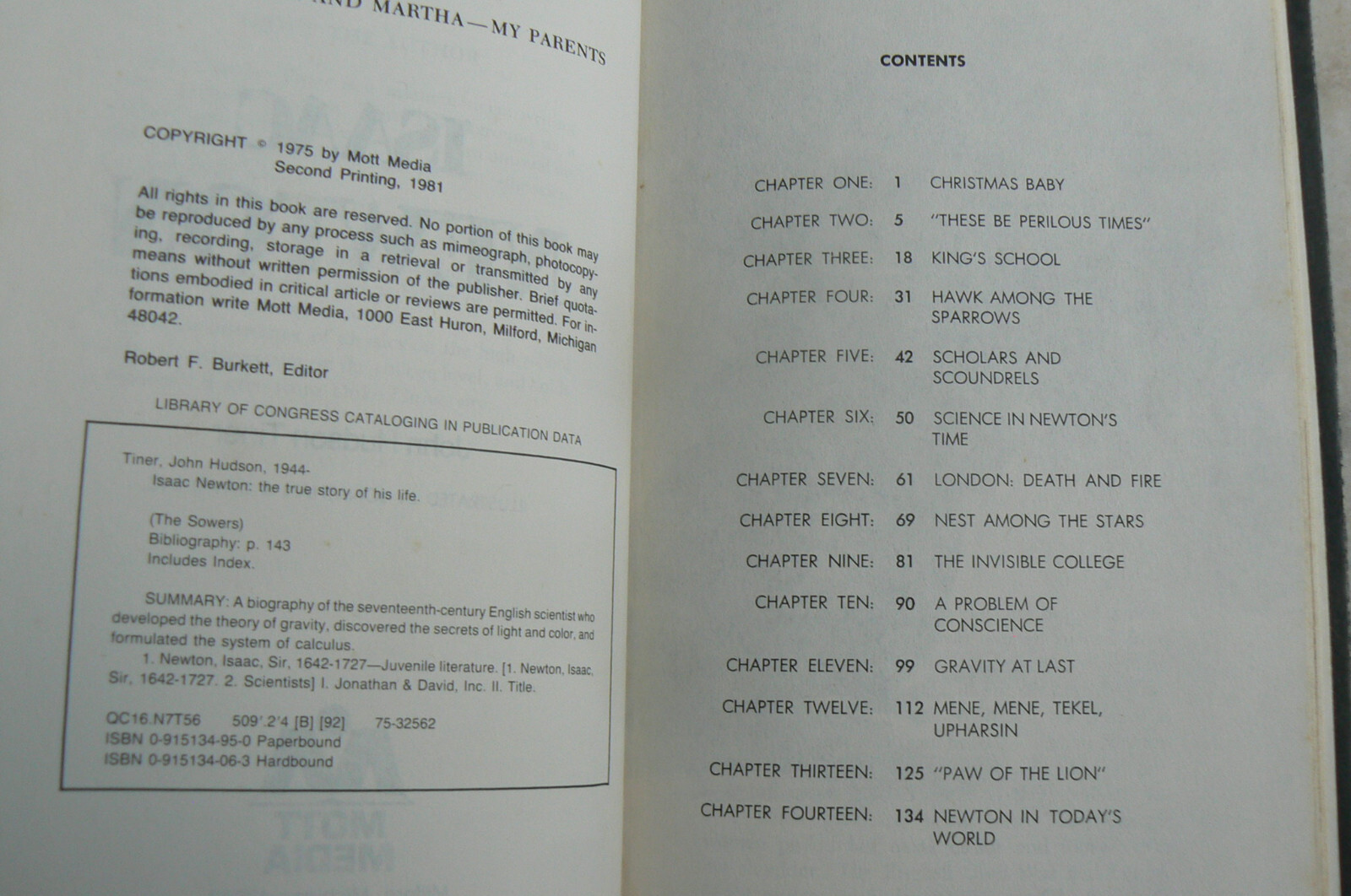 9 Mott Media-The Sowers Series,HC,Adams,Columbus,Kepler,Key,Lee,Lincoln,Newton +