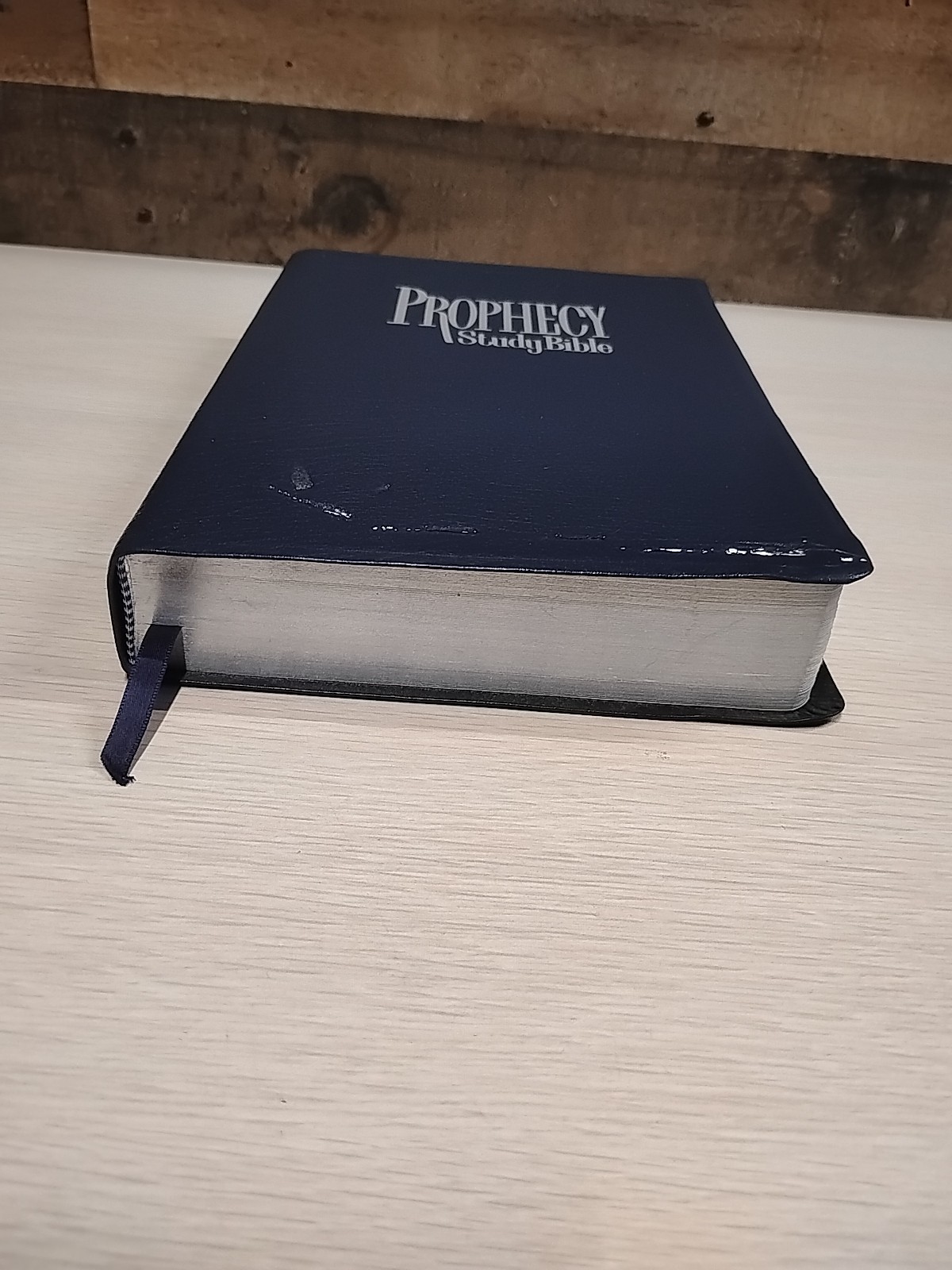 Prophecy Study Bible John Hagee NKJV 1997 Blue Bonded Leather Soft Cover