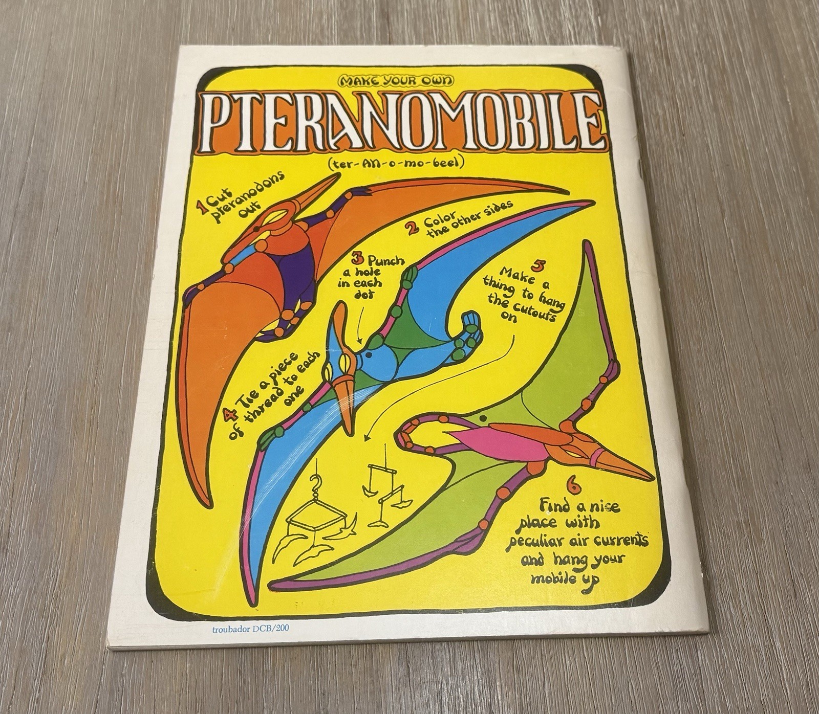 Dinosaur Coloring Book Troubador Press 1970 Retro Unused Oversized