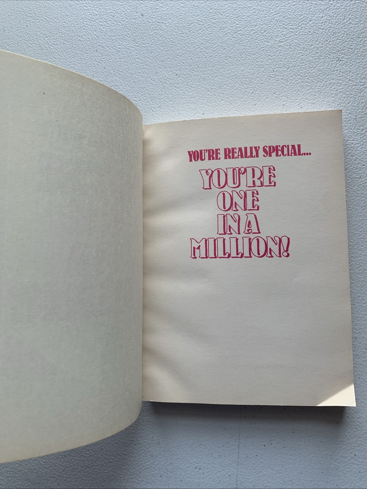 1987 YOU’RE ONE IN A MILLION 400 Pages Tear Out Notepad Twocan Publishing Book
