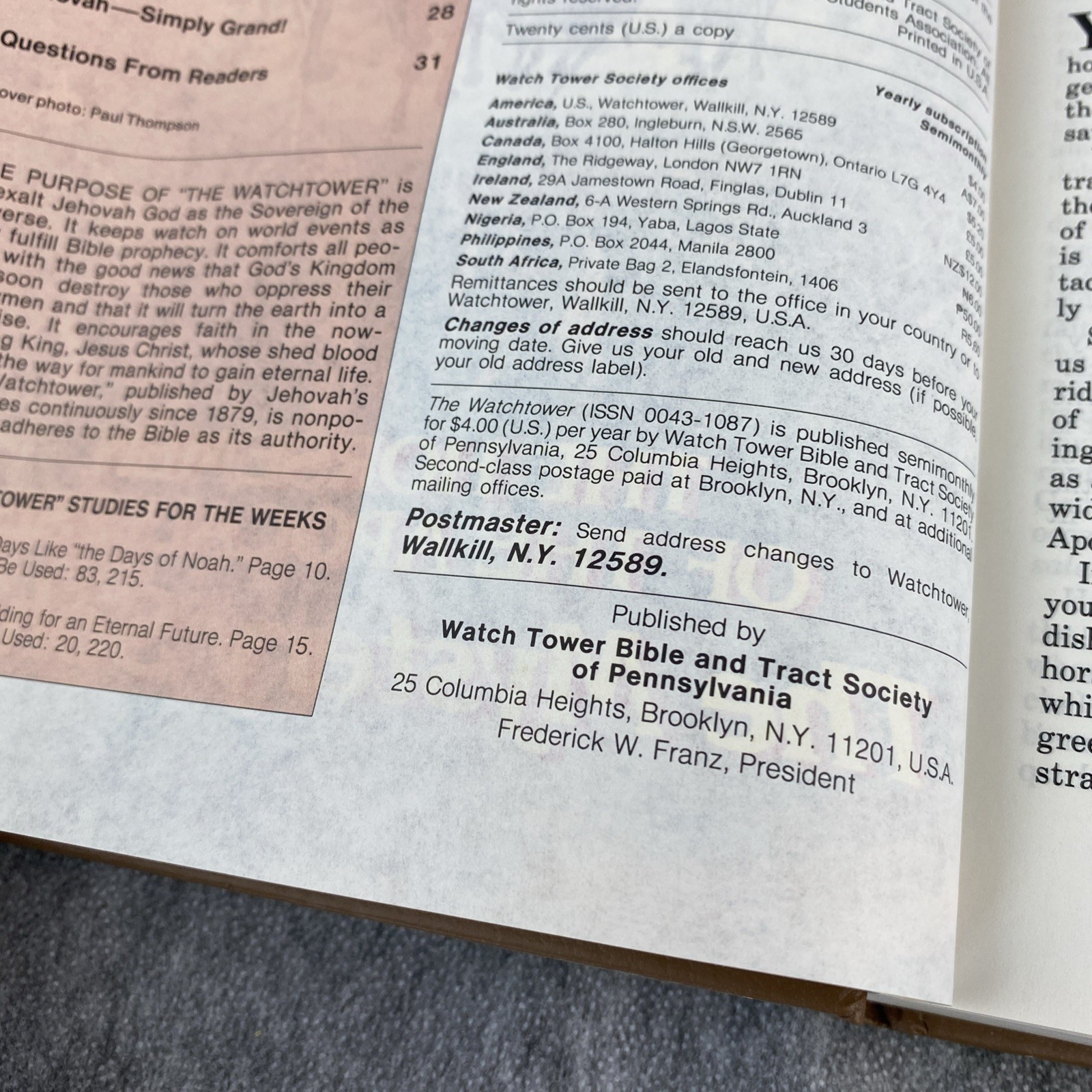 THE WATCHTOWER Faux Leather Bound – All Volumes From 1986 – Jehovah’s Witness ✅