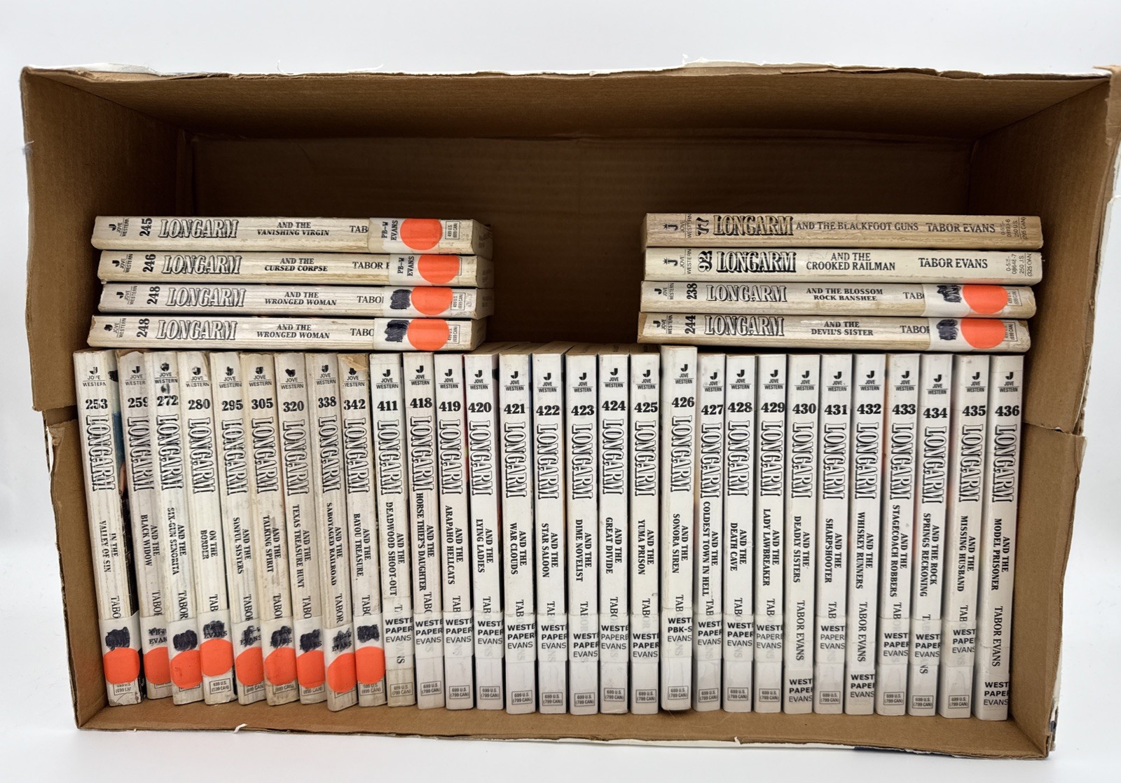 Longarm Western Paperback Lot of 37 Ex Library Reader Copies Jove Series