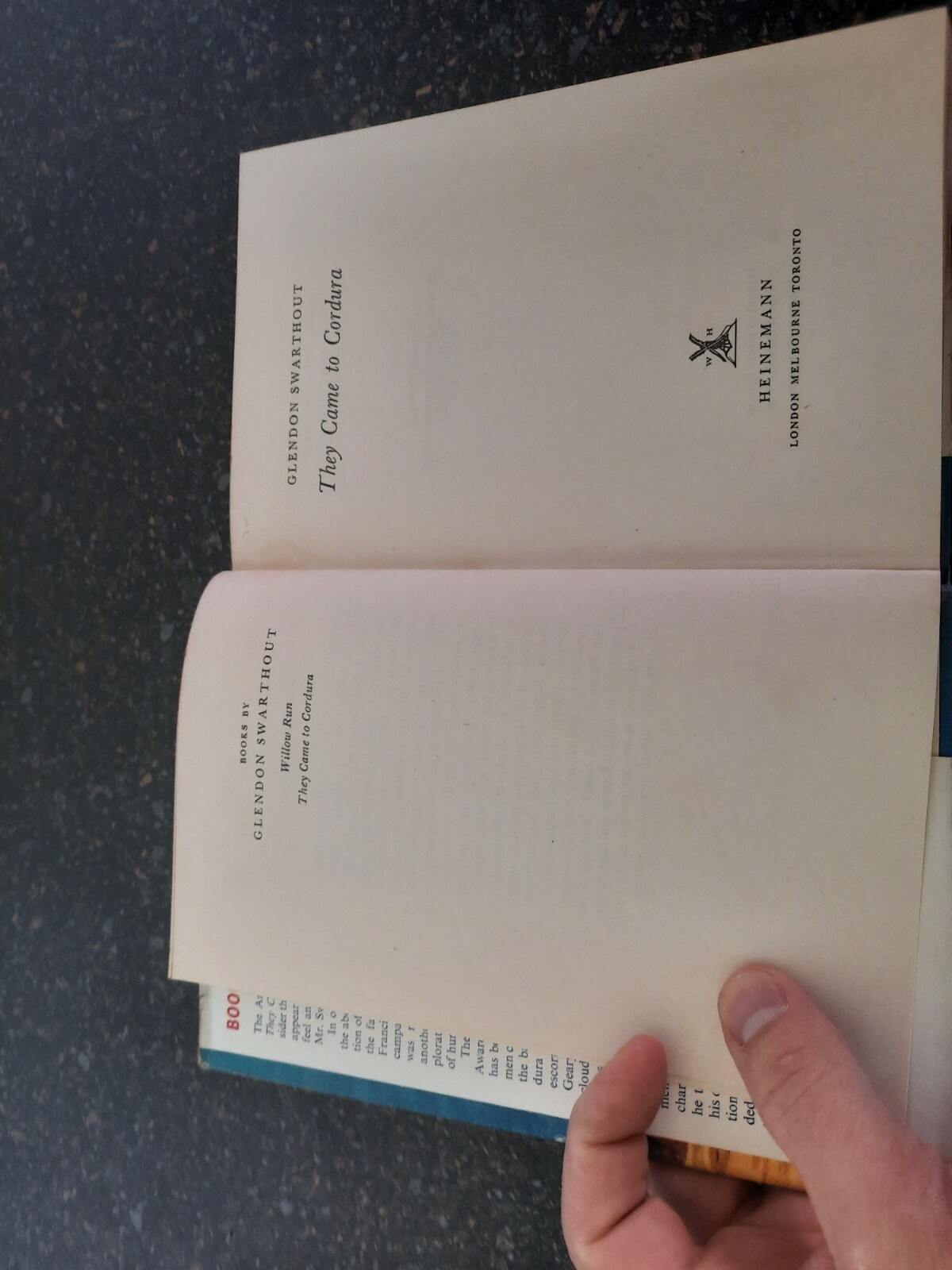 They Came to Cordura by Glendon Swarthout, 1st Edition 1958, Hardback with D/J