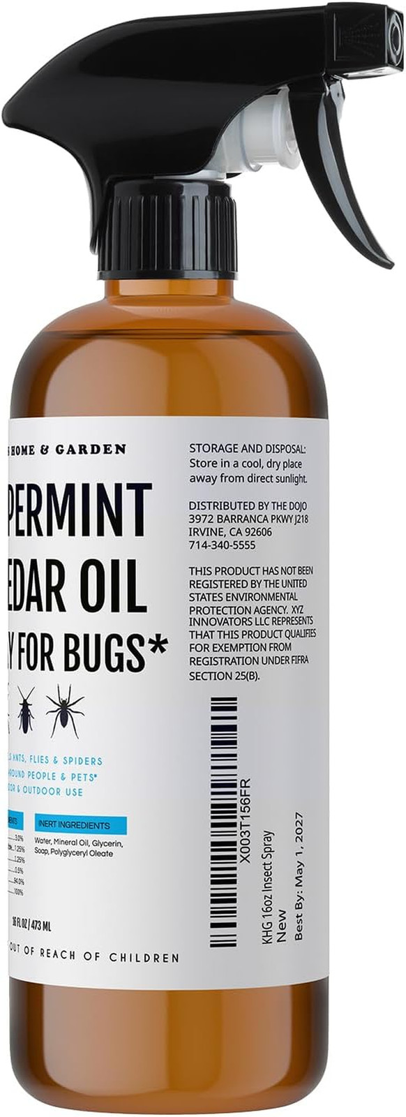 Peppermint Oil Spray for Bugs, Ants, Insects, Spiders, Roaches, Stink Bug. Pesti