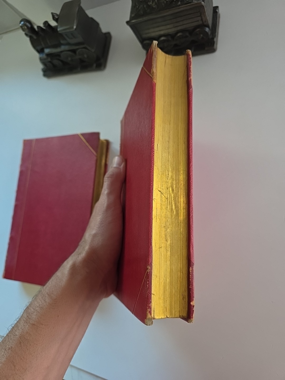 1843 Fables de La Fontaine 2 Volume Leather Set Grandville Illustrated French