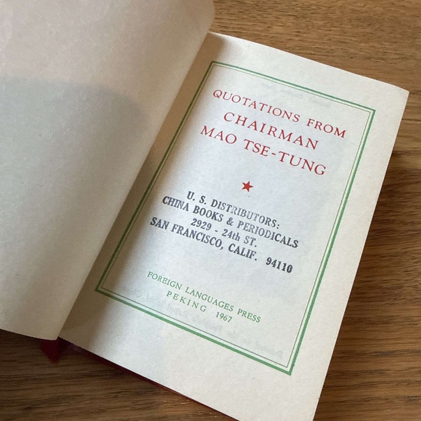 Quotations From Chairman Mao Tse-tung 2nd Edition 1967 Excellent Pocket Sz