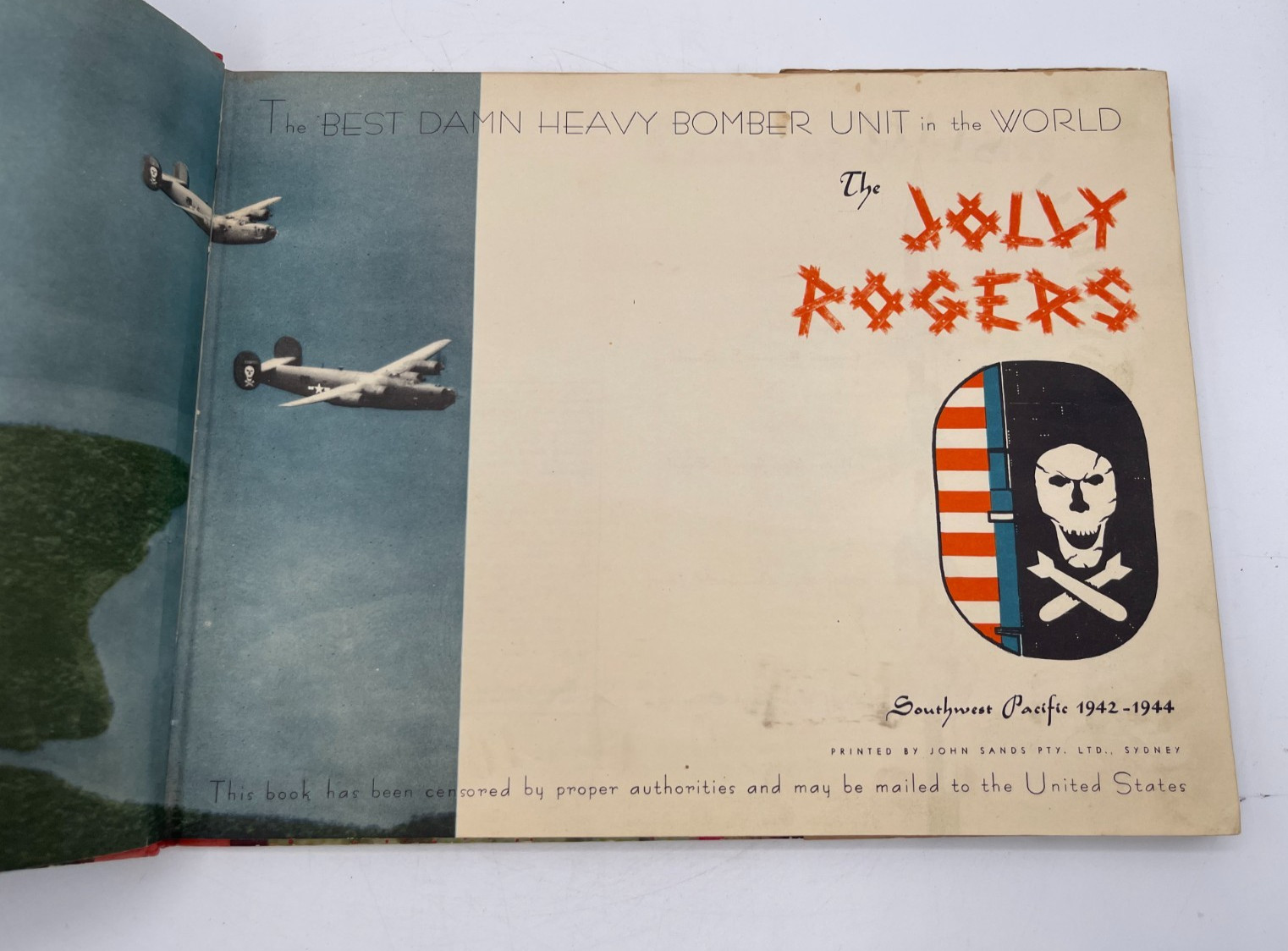 1944 TRUE FIRST EDITION The Jolly Rogers 90th Bomb Group Unit History WW2 B-24