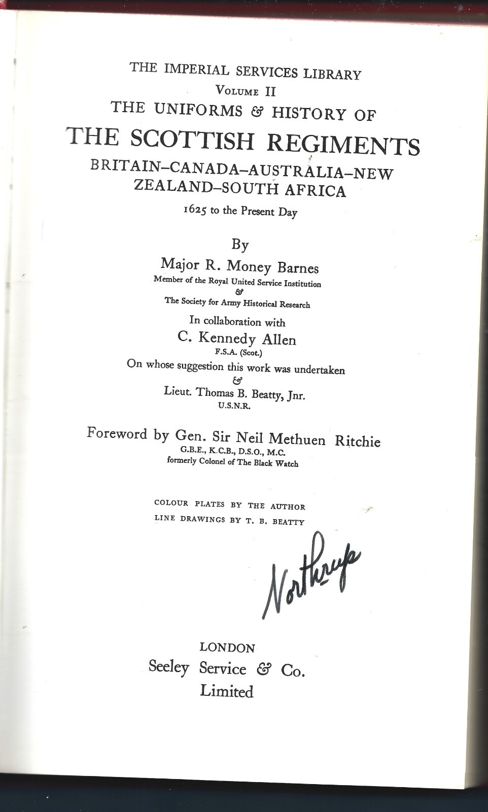 Uniforms-Scottish Regiments HB w/dj-R. Money Barnes-1969-352 pages-3rd Printing