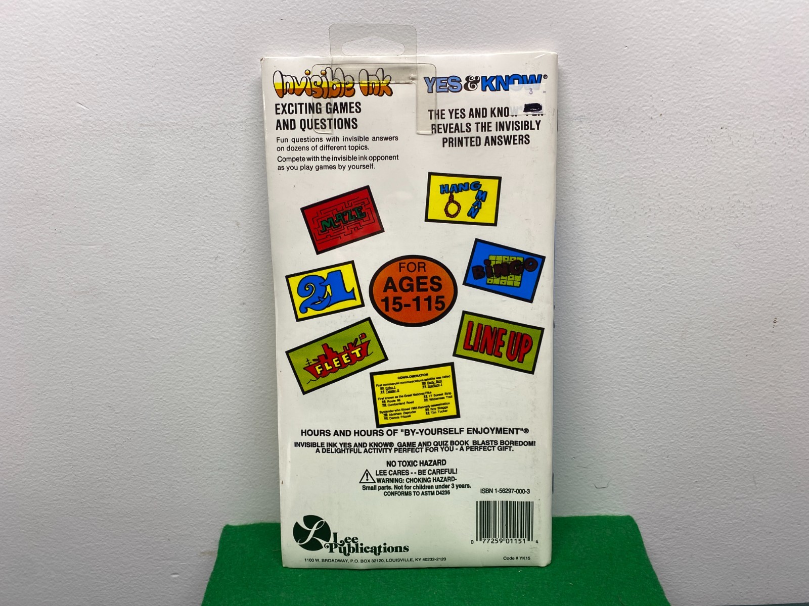 Invisible Ink Quiz & Game Book By Yes & Know. Brand New Old Stock.