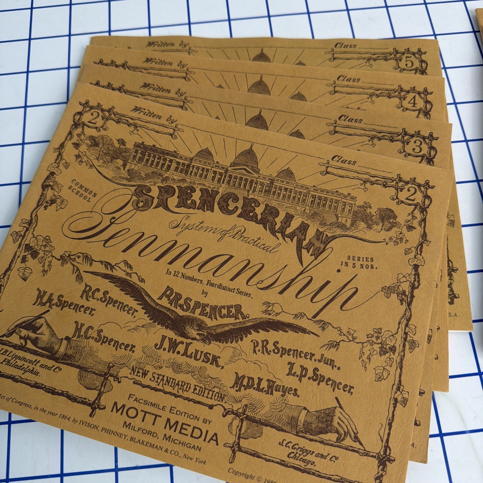 Spencerian System of Practical Penmanship Workbooks 2-5 (2 Sets) and Theory