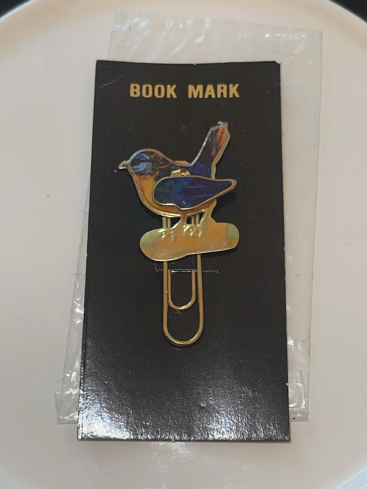 Vintage Colorful Metal Bird Book Mark New In Package