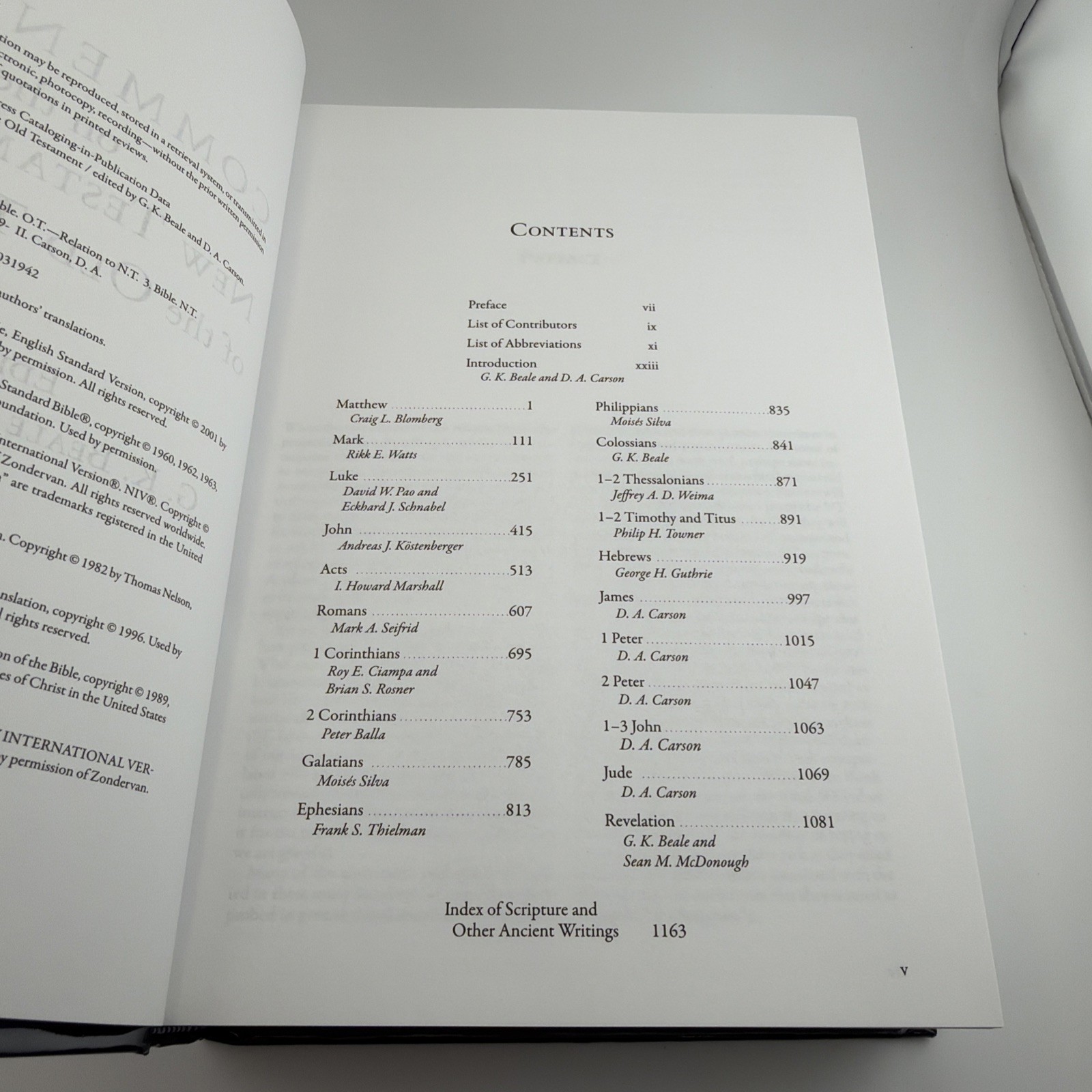 Commentary on New Testament Use of Old Testament Beale & Carson Baker Academic