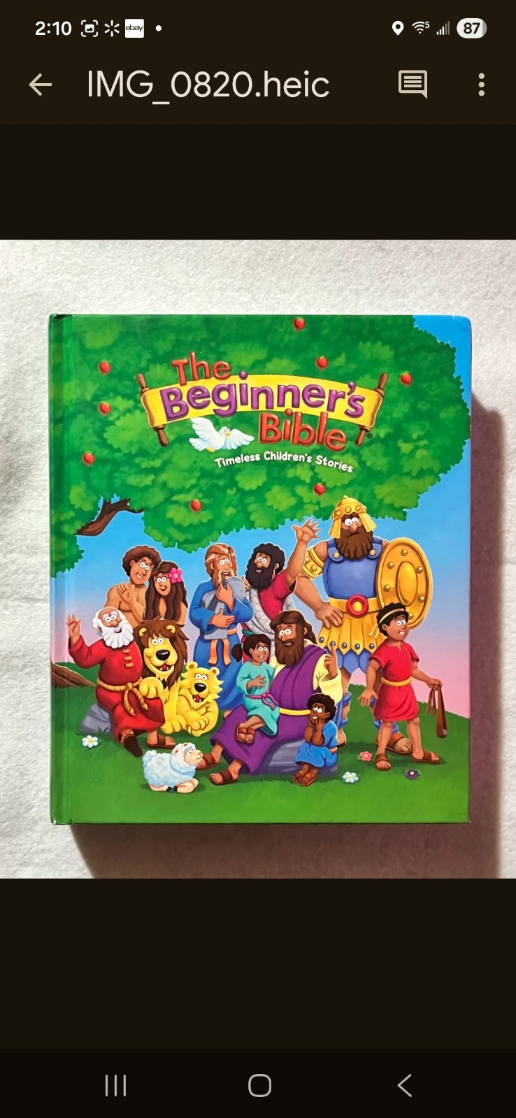 The Beginner’s Bible: Timeless Children’s Stories Hardcover/ Color Photos