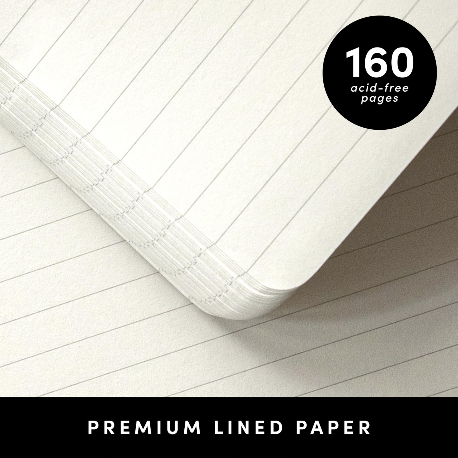 Lined Journal Notebook, Hardcover Journal for Women & Men, 160 Pages, (5.6 in…