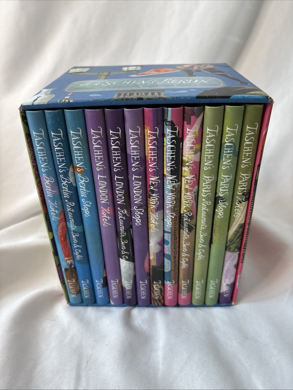 Taschen’s 12 Book Box Set Paris London Berlin N.Y Shops Restaurants Hotels Bars