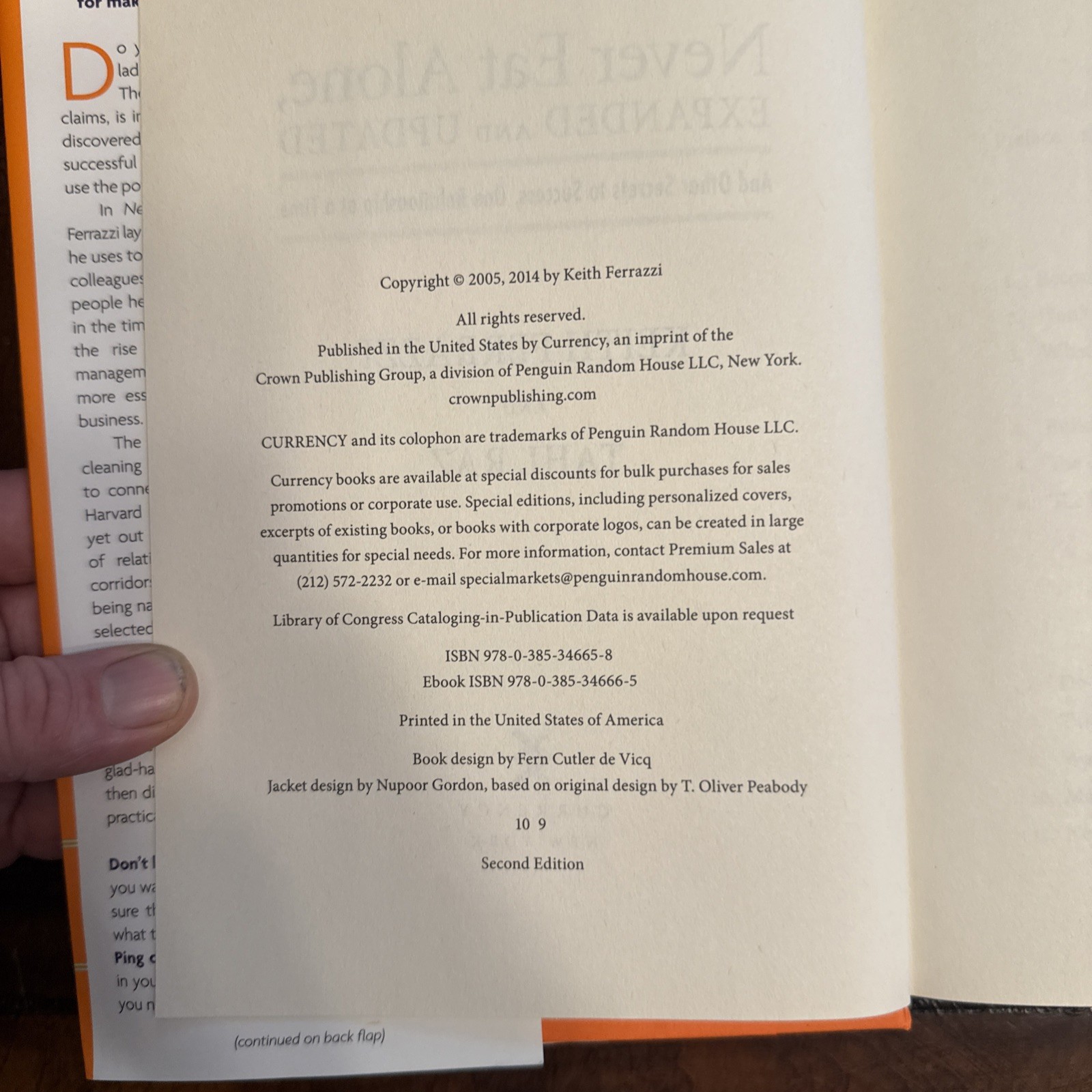 Never Eat Alone, Expanded and Updated by Tahl Raz and Keith Ferrazzi Hardcover