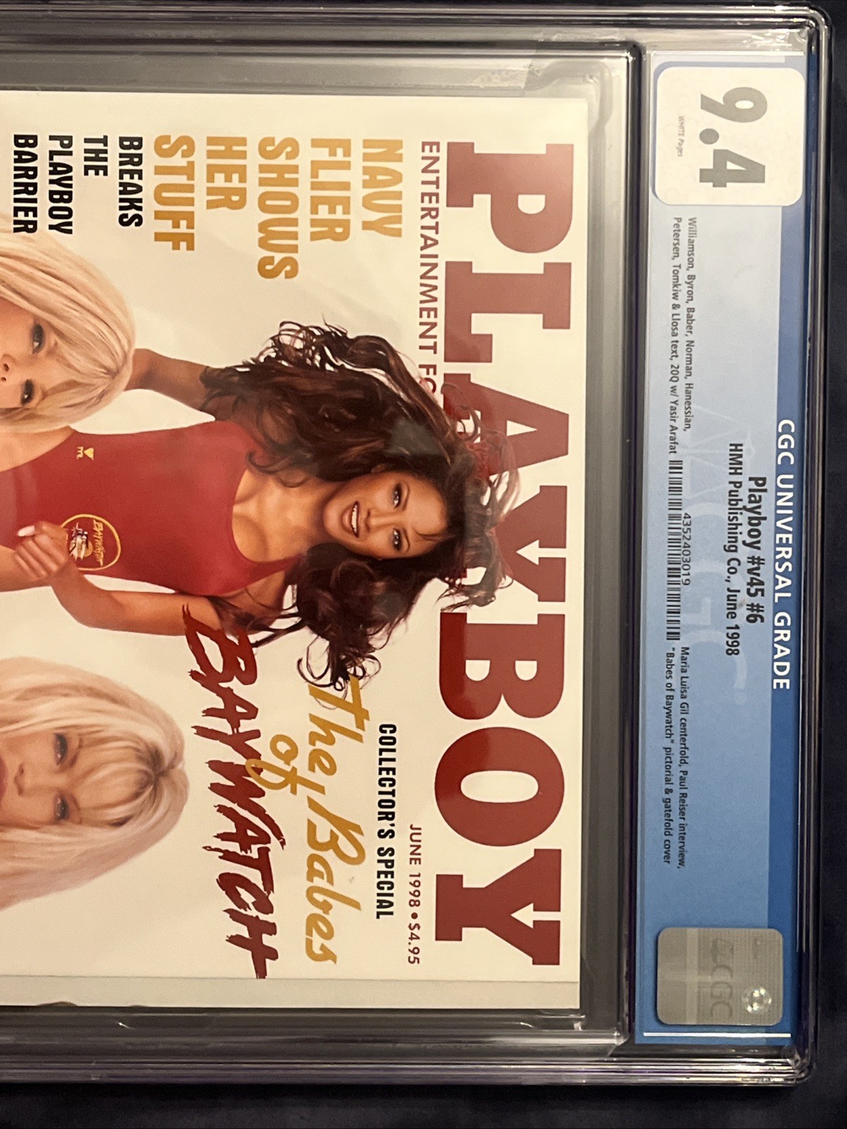 Playboy June 1998 🔥 Graded CGC 9.4 – Pamela Anderson – Baywatch 🔥High Grade