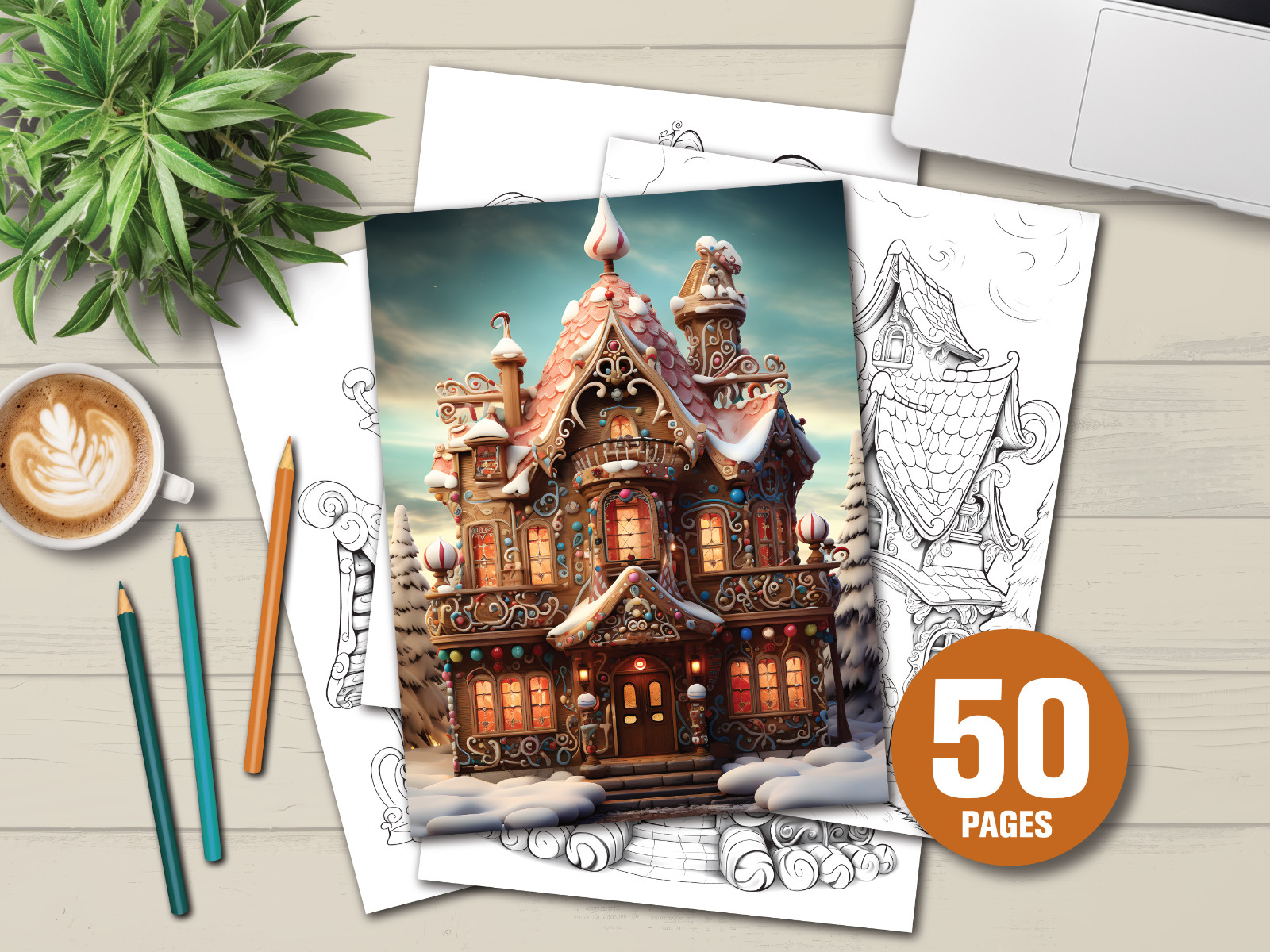 Adult Coloring Pages Bundle Fantasy Houses bundle 475 Pg Printable Pages