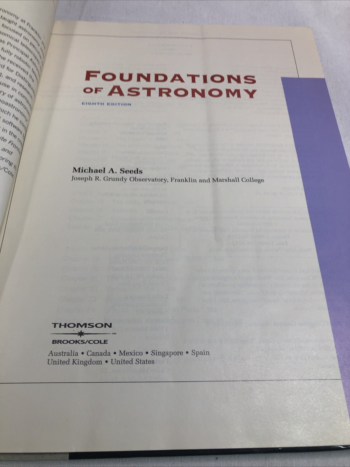 Foundations of Astronomy Eighth Edition Hard Cover
