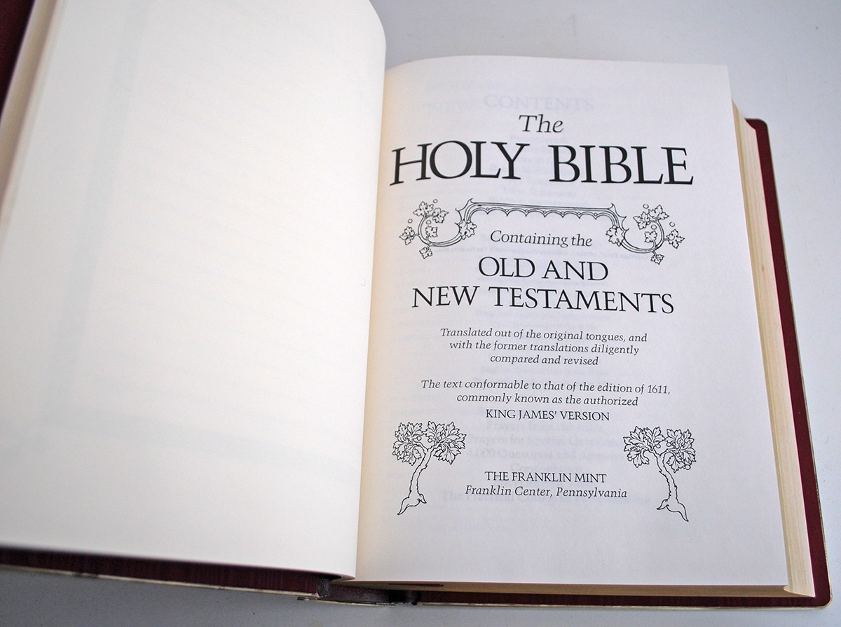 1974/1975 Franklin Mint Family Bible 12oz Sterling Silver King James Version