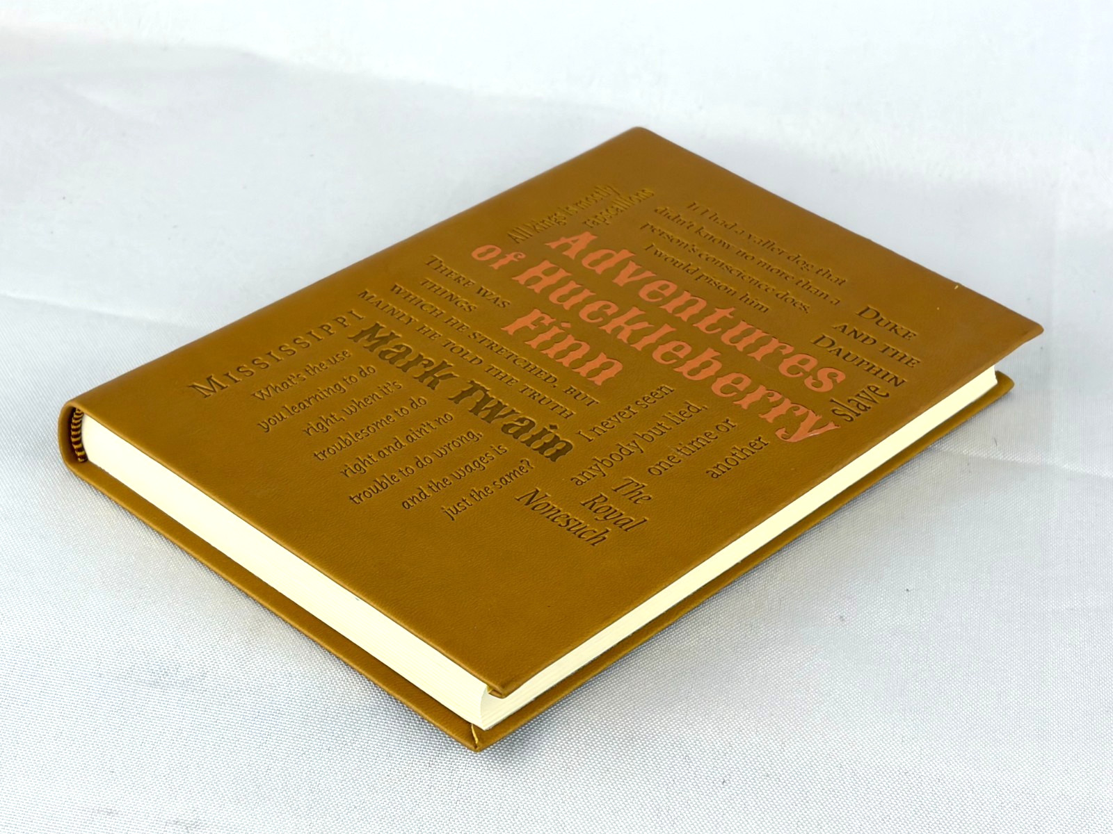 ADVENTURES OF HUCKLEBERRY FINN by Mark Twain Faux Leather Bound Classics *New*