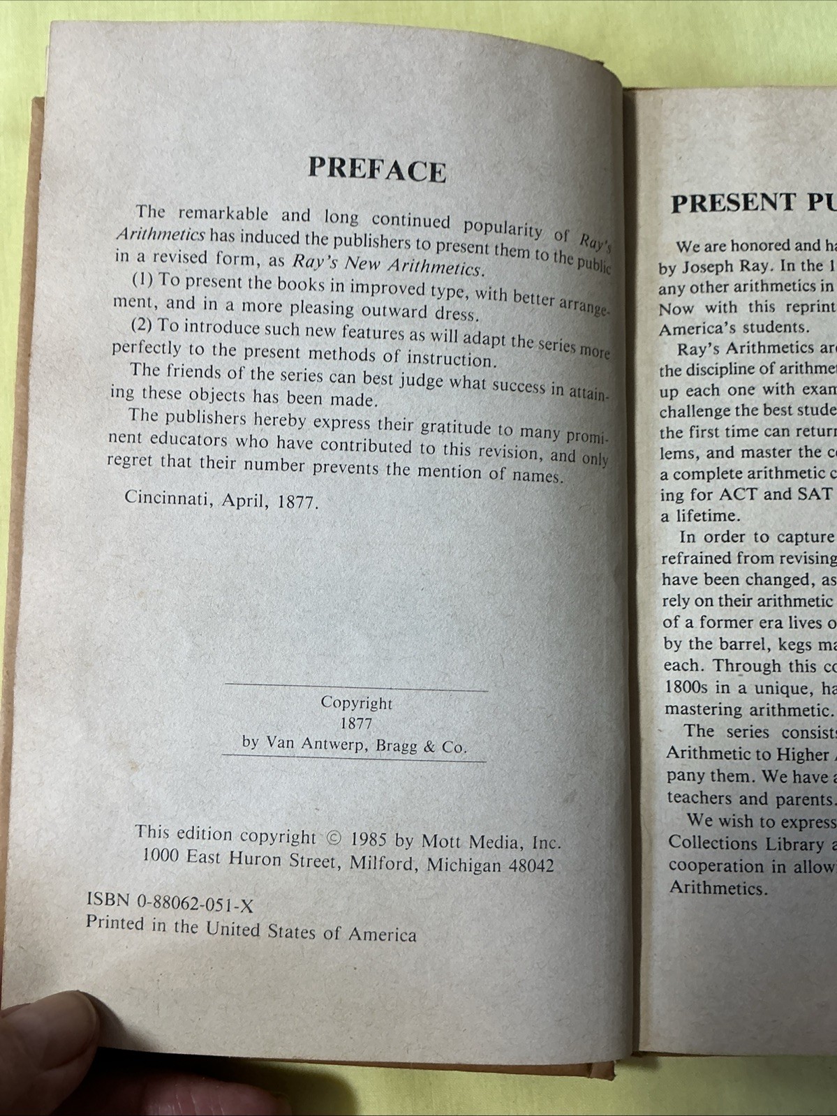 1985 Ray’s New primary Arithmetic Mott Media Book