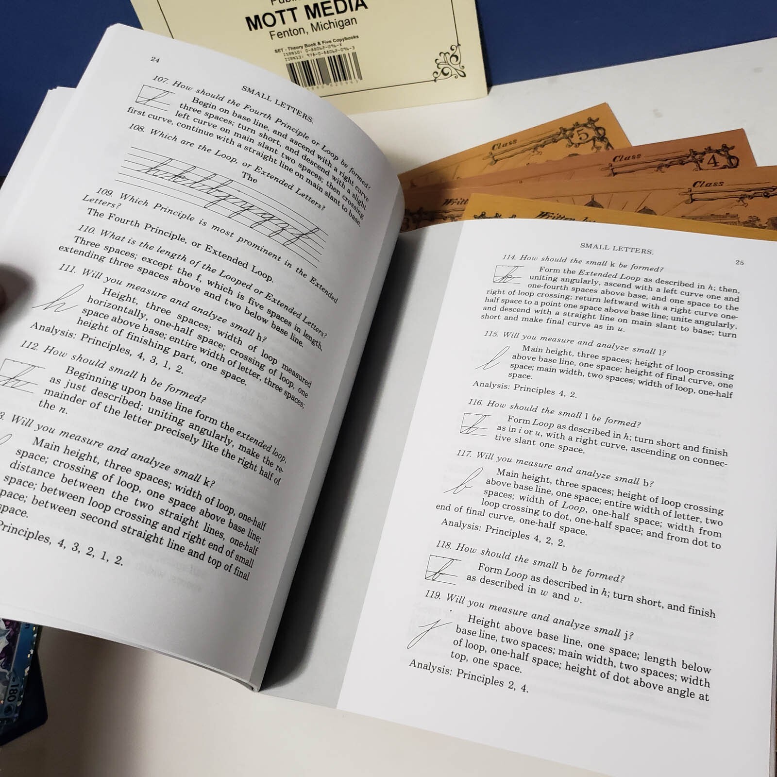 Theory Of Spencerian Penmanship Plus Five Copy Books – Mott Media