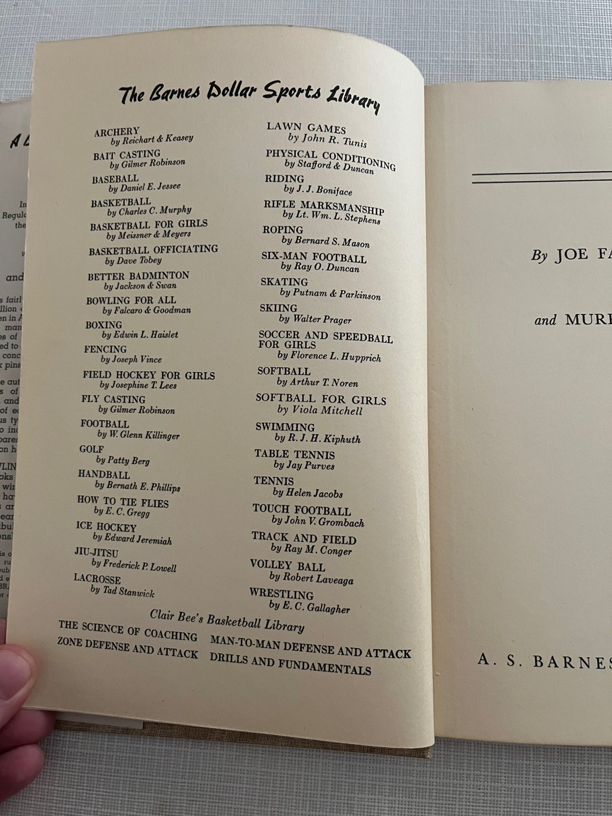 Vintage Bowling For All 1943 Hardback Book The Barnes Dollar Sports Library