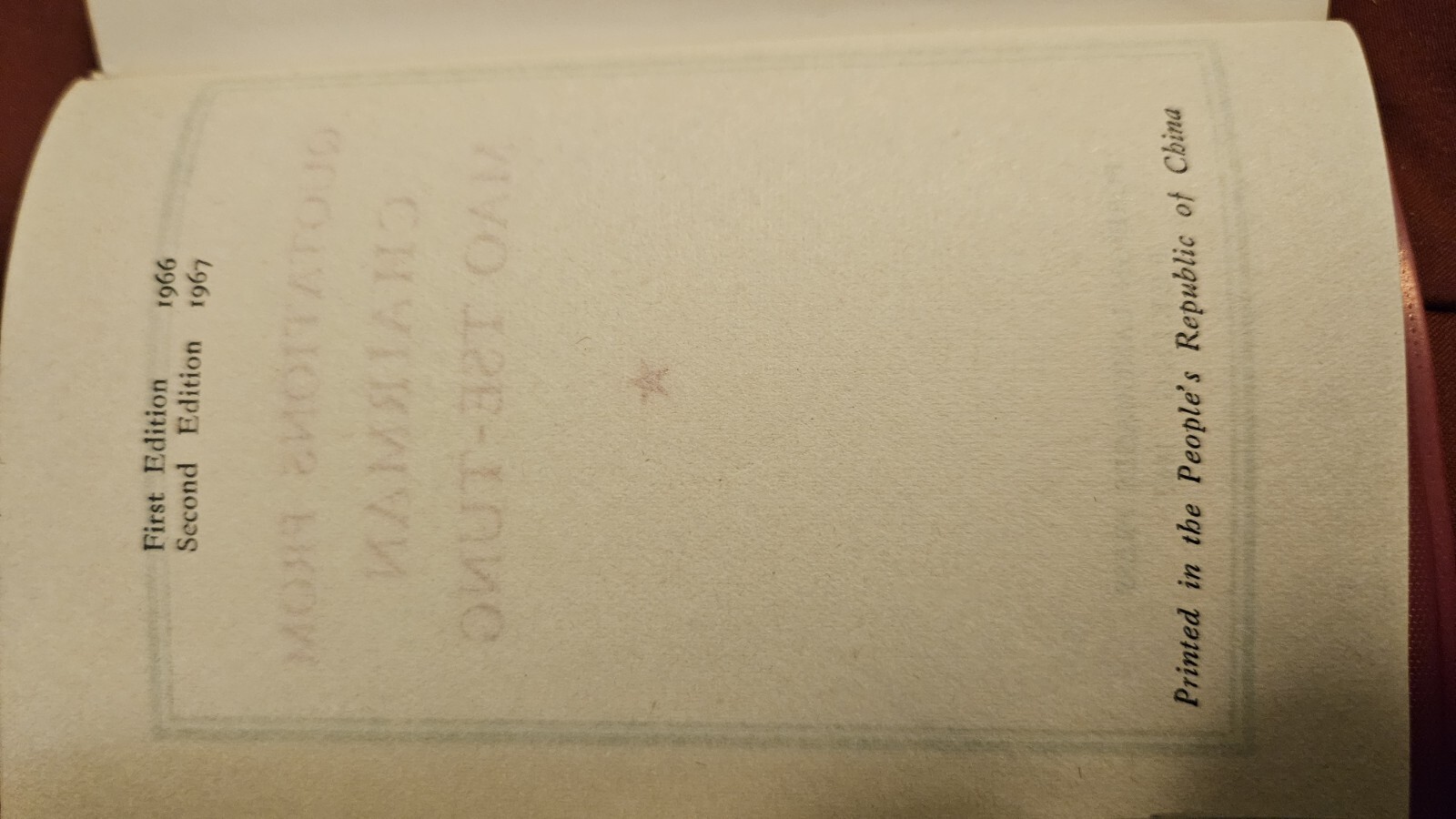 3 BOOKS: QUOTATIONS FROM CHAIRMAN MAO+FIVE ARTICLES BY MAO+MAO ON PEOPLE’S WAR