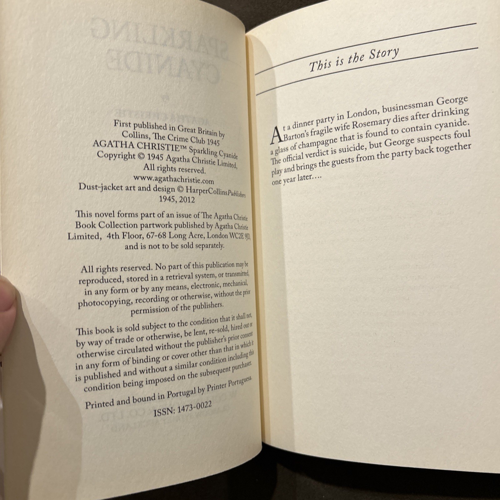 Sparkling Cyanide by Agatha Christie Crime Club Facsimile Edition Hardback