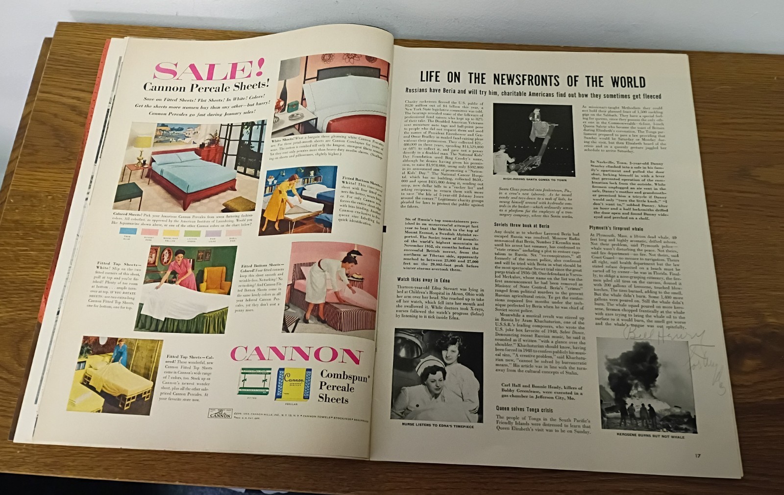 Life Magazine December 28, 1953 – Wizard of Oz Drawings, Four Great Churches