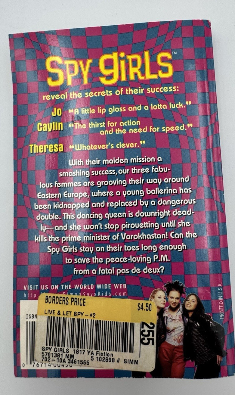 Spy Girls Live and Let Spy #2 Elizabeth Cage 1998 Paperback YA Vintage