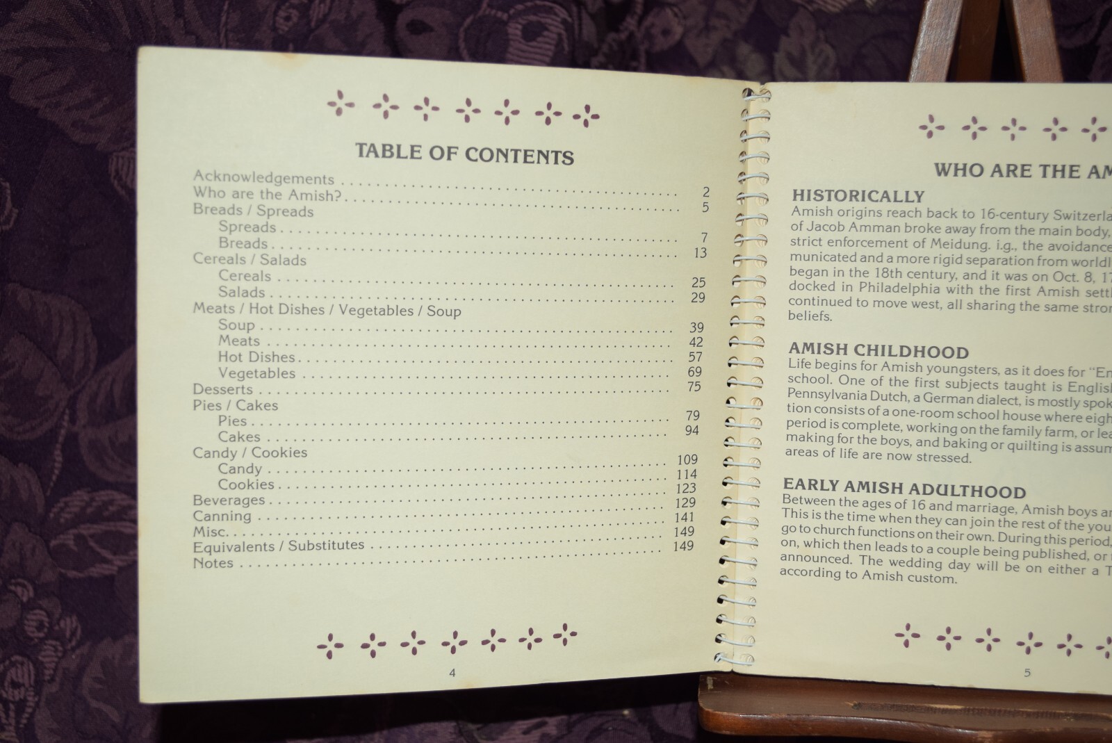 From Heart To Hearth Amish Cookbook 1986 Spiral Bound LN PB