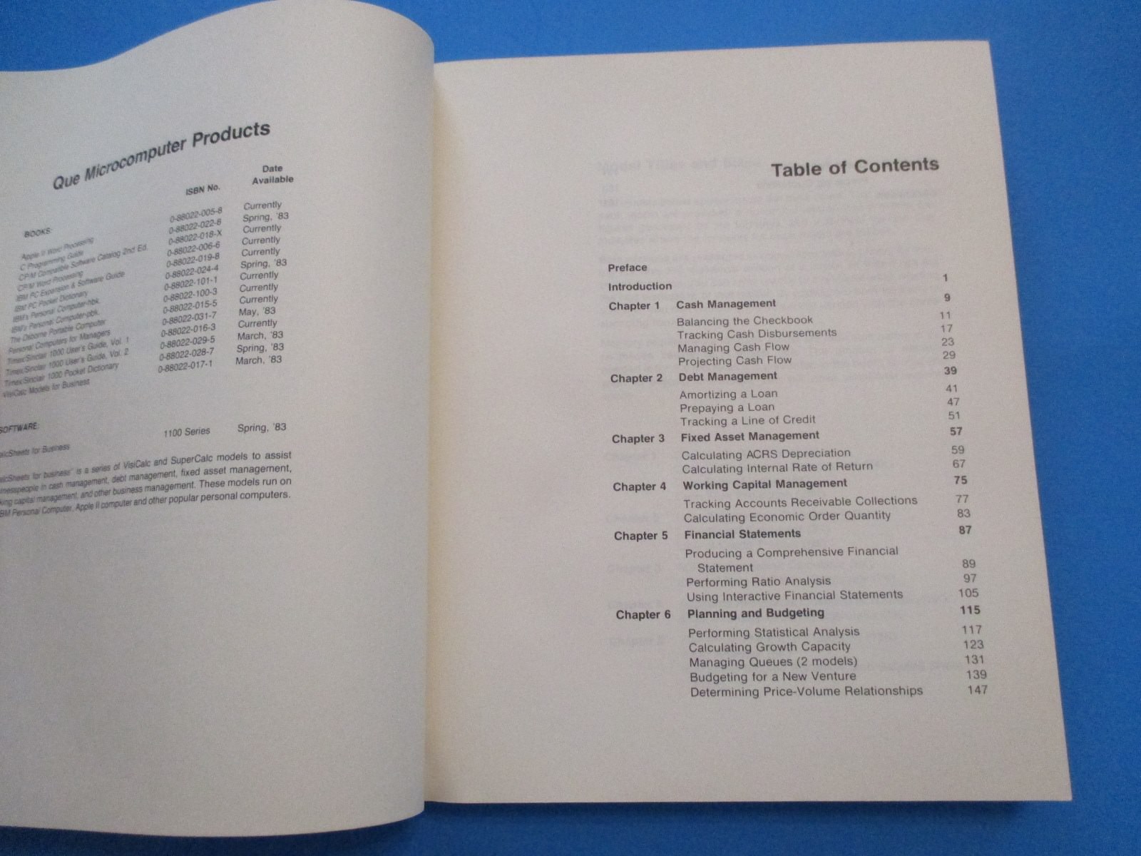 SuperCalc SuperModels For Business Book SC 1983 162 Pages Checkbook Balancer