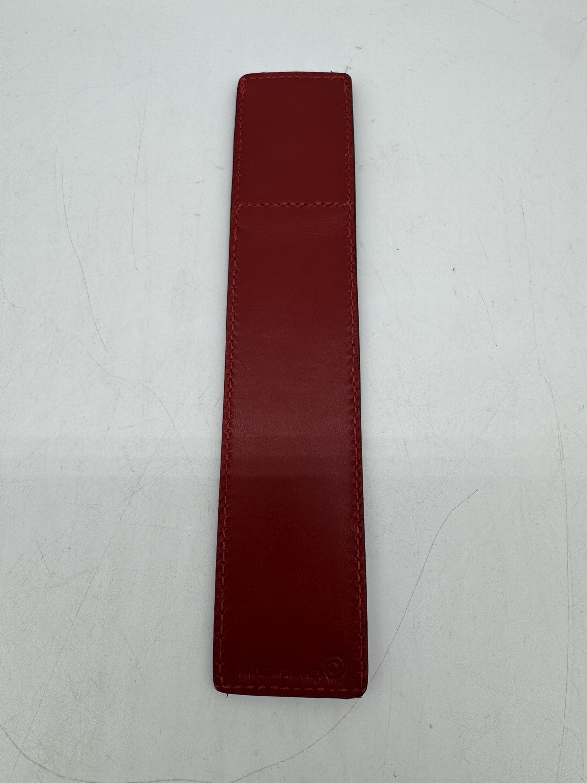 Coach Black & Red Leather 7 Inch Bookmark With Photo Slot Made In Turkey