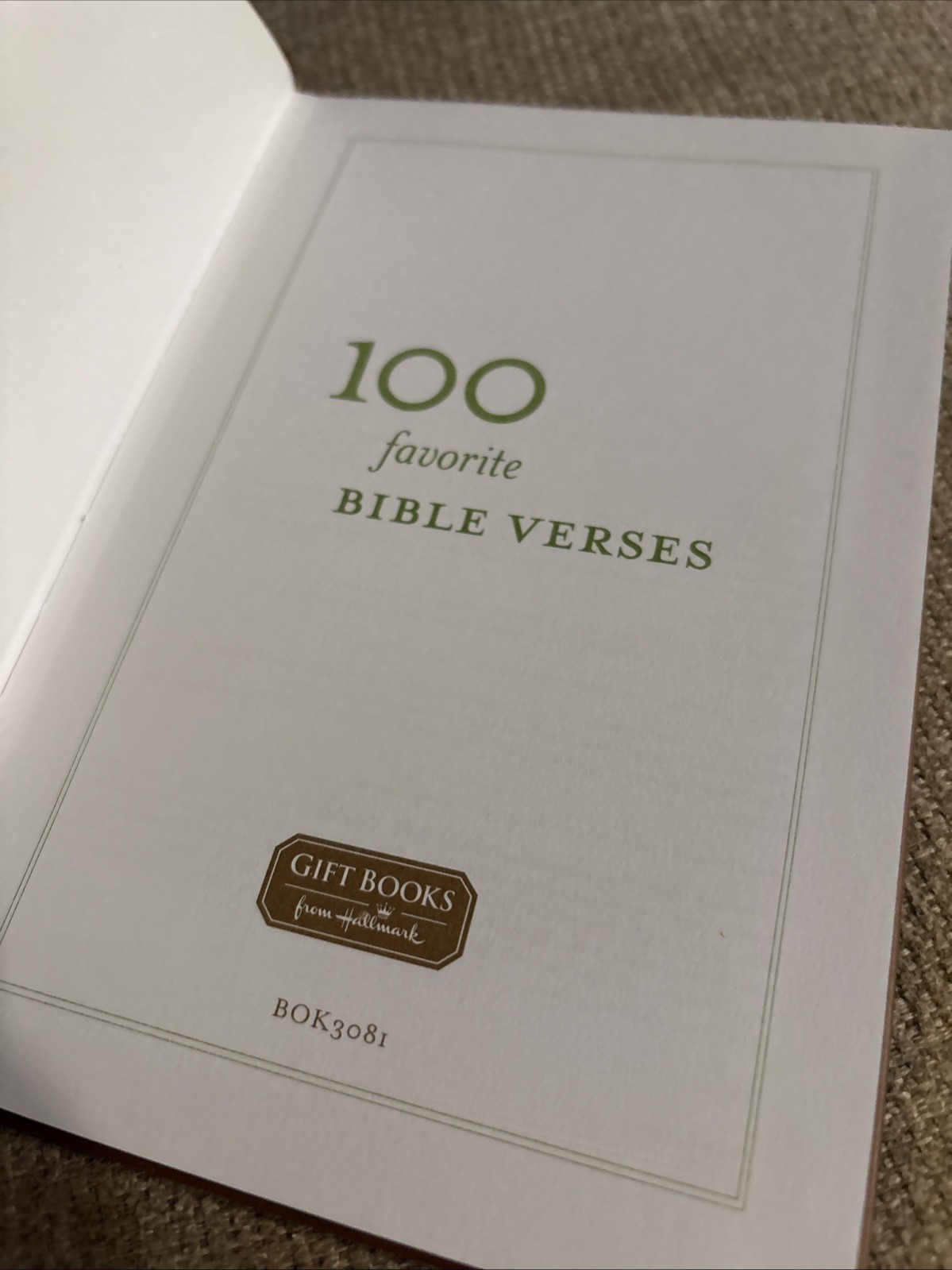 Hallmark 100 Favorite Bible Verses Faux Leather Bound Gold Edges Bookmark 2005