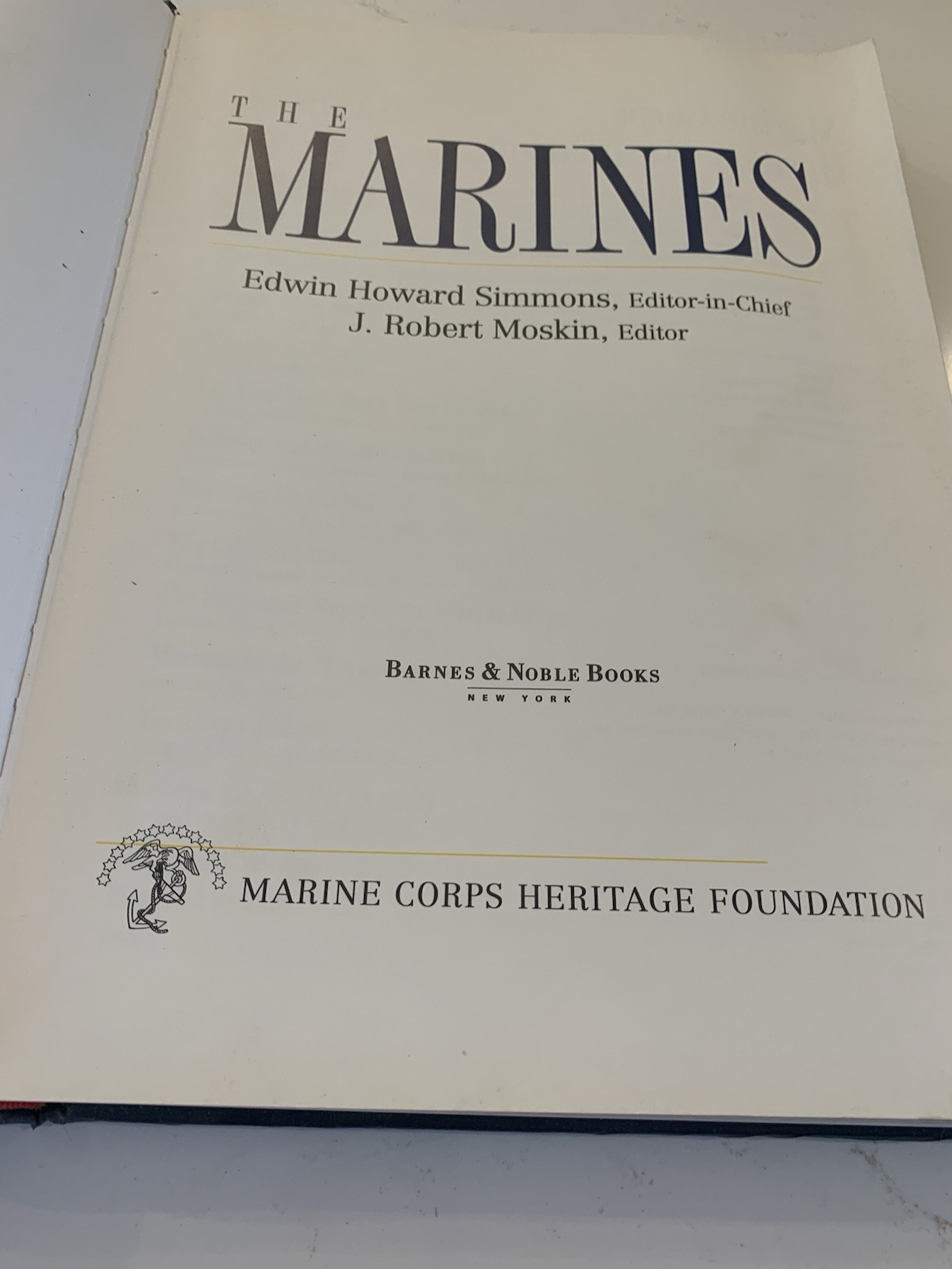 The Marines – Marine Corps Heritage Foundation Large Hardcover Book 1998