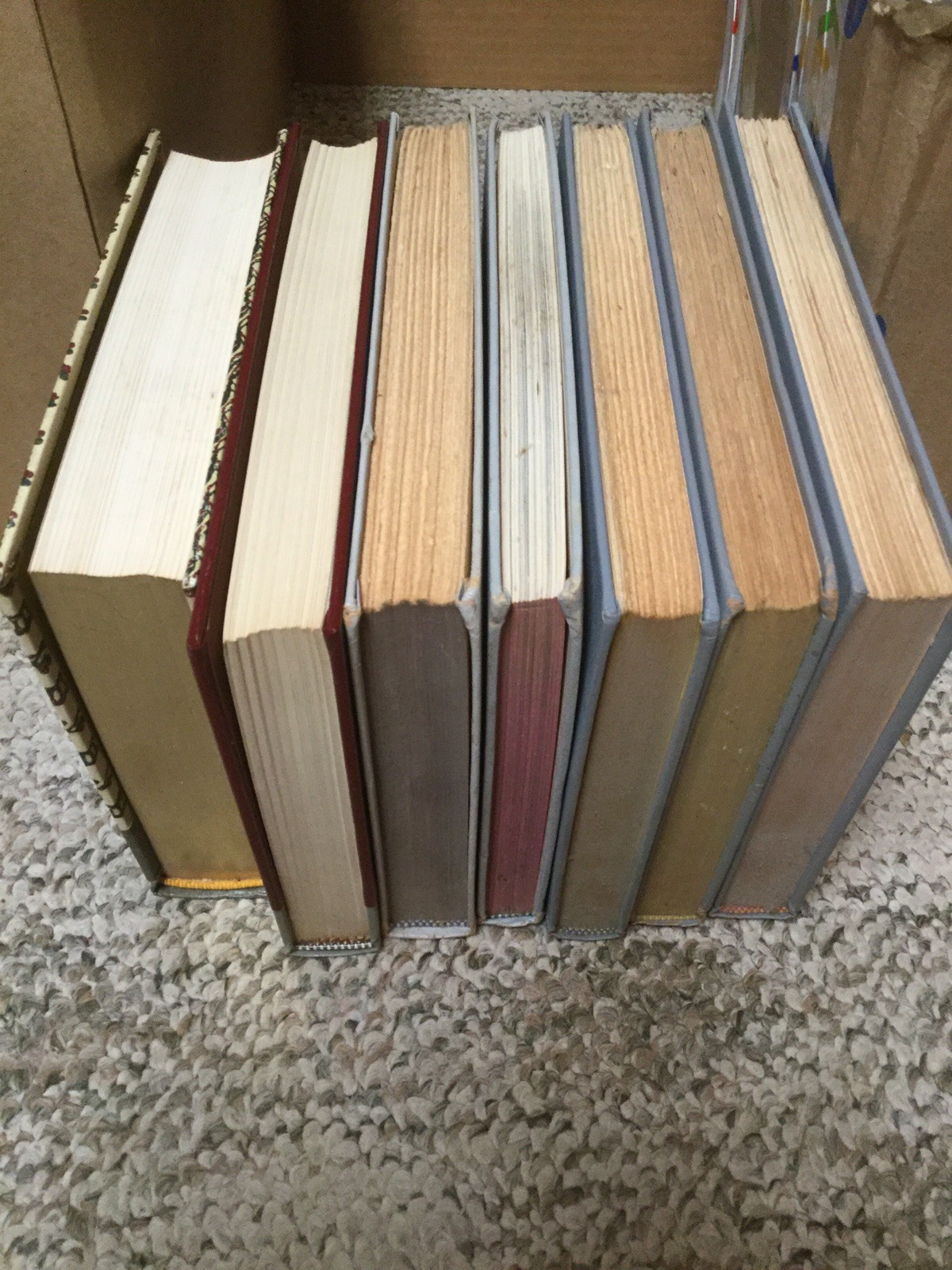 Lot of 7 Shades Of Gray Hardcover Books Collection Set Decorative Shelve AB12