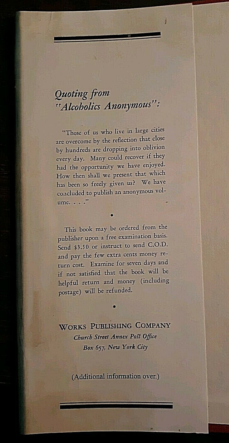 AA PUBLISHERS PROOF LTD COLLECTORS EDITION Pathway to a Cure BIG BOOK Numbered