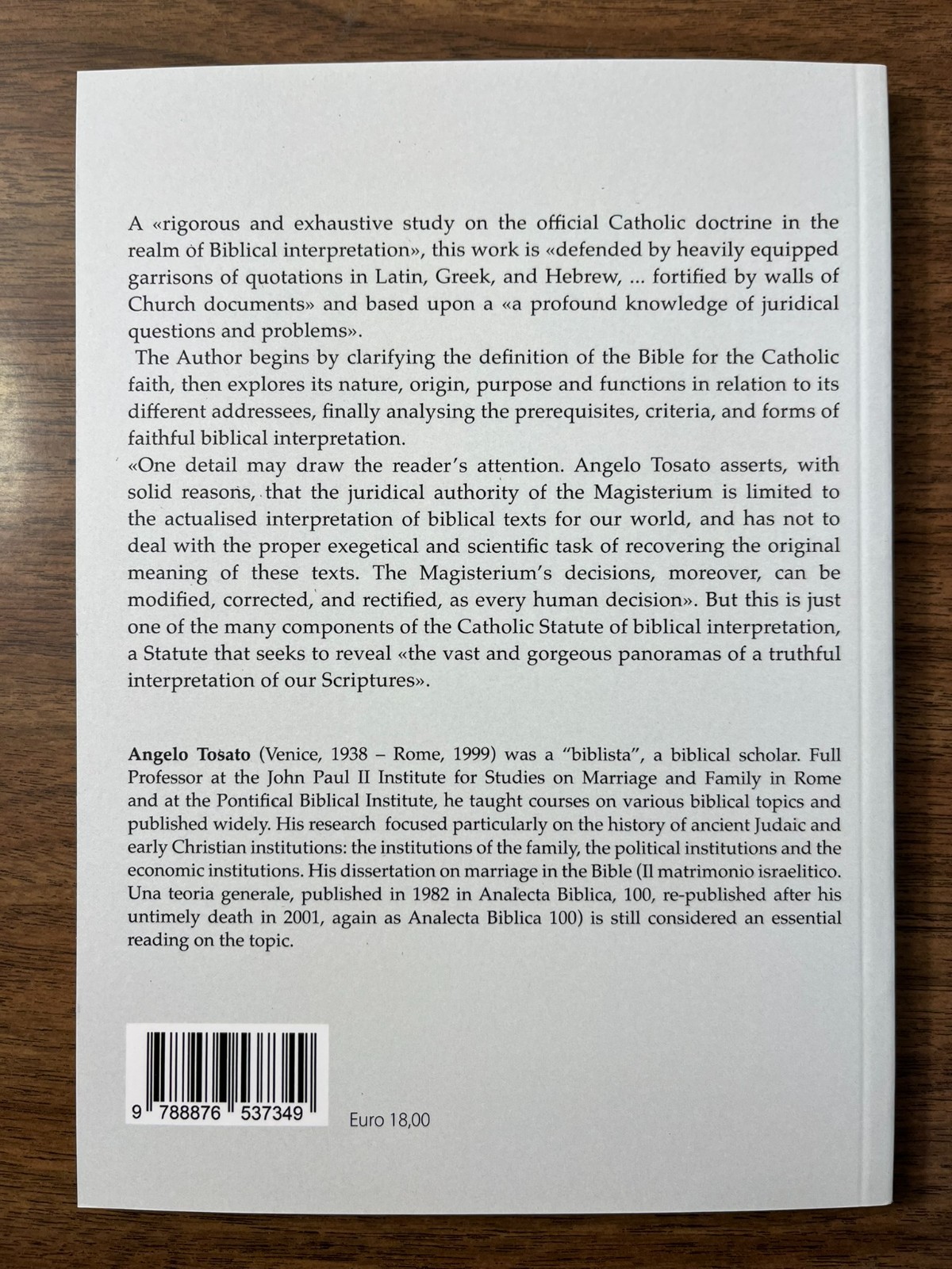 Catholic Biblical Interpretation – SCARCE BOOK – classic, comprehensive THEOLOGY