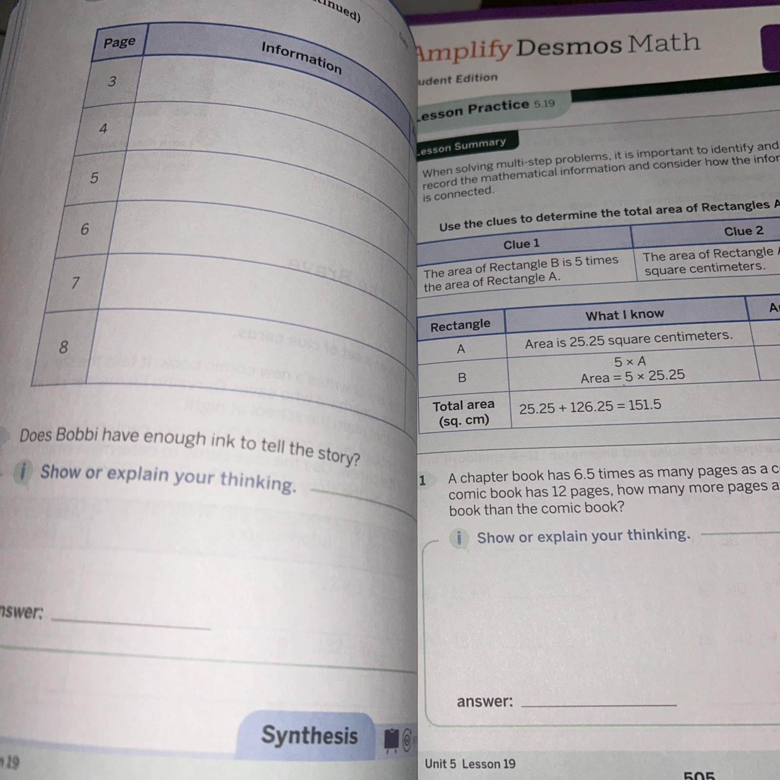 Amplify Desmos Math: Grade 5 Volume 2 Units 5-7 Student Edition 2023