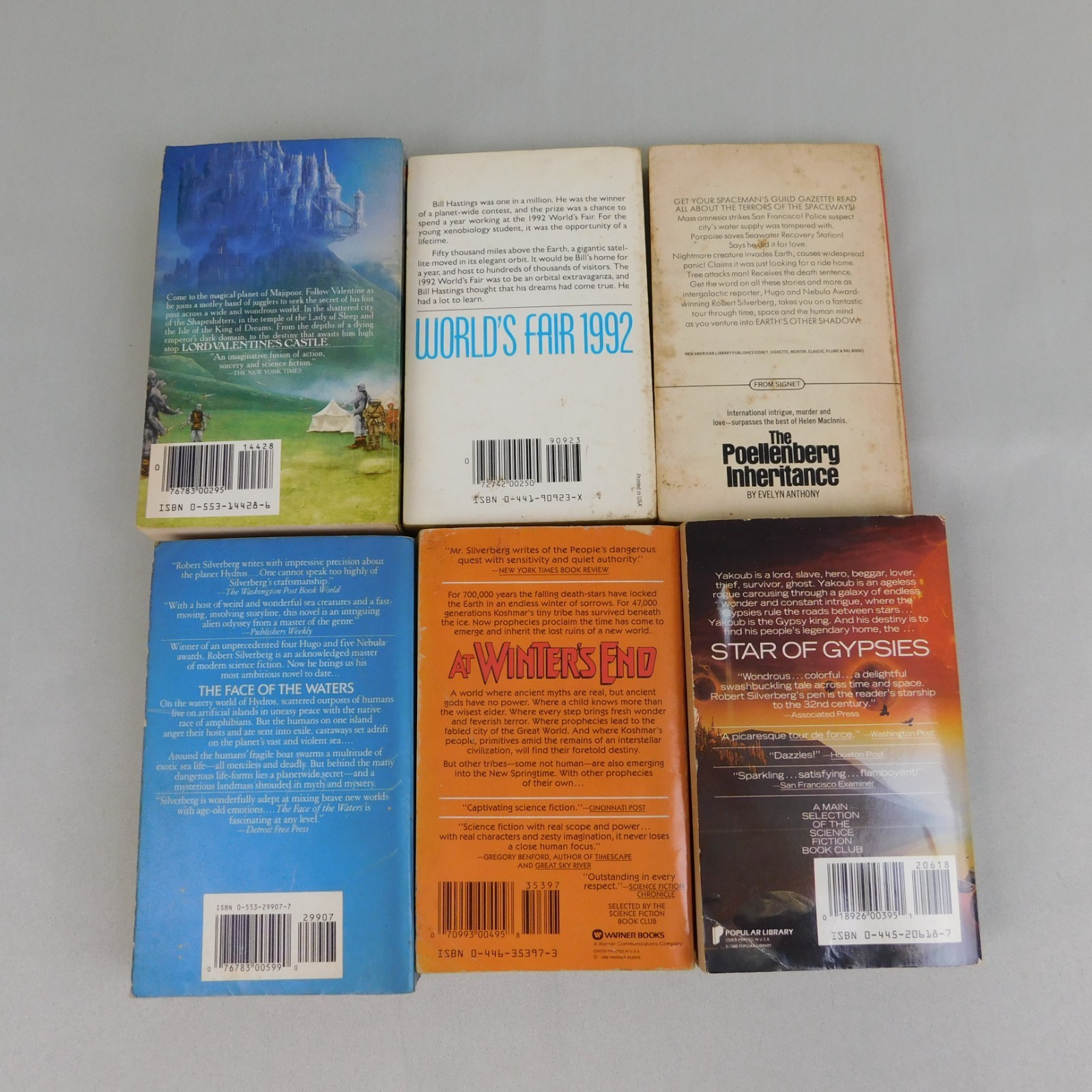 6pc Book Lot Robert Silverberg Sci-Fi Fantasy Paperbacks